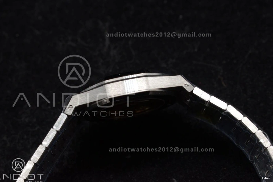 SS APSF Edition 1:1 15454 Dial Royal SA3120 Oak Super Best Bracelet Clone 37mm Textured Frosted SS On Black 0120